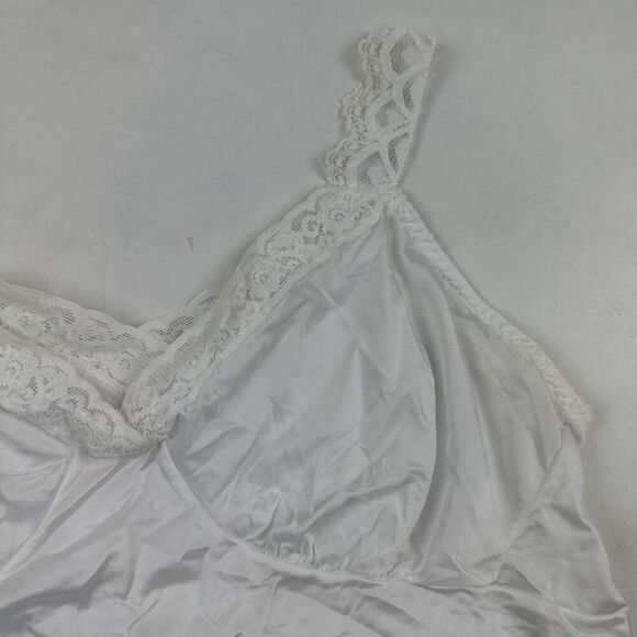 VTG Dixie Belle Lace Trim Nylon White V-Neck Camisole Tank Sz 34 (6511) 02 - Picture 4 of 6